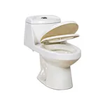 One piece Sanitary ware Bone Siphonic S trap 300mm soft closing High pressure flush mechanism