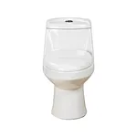 One piece Sanitary ware Bone Siphonic S trap 300mm soft closing High pressure flush mechanism